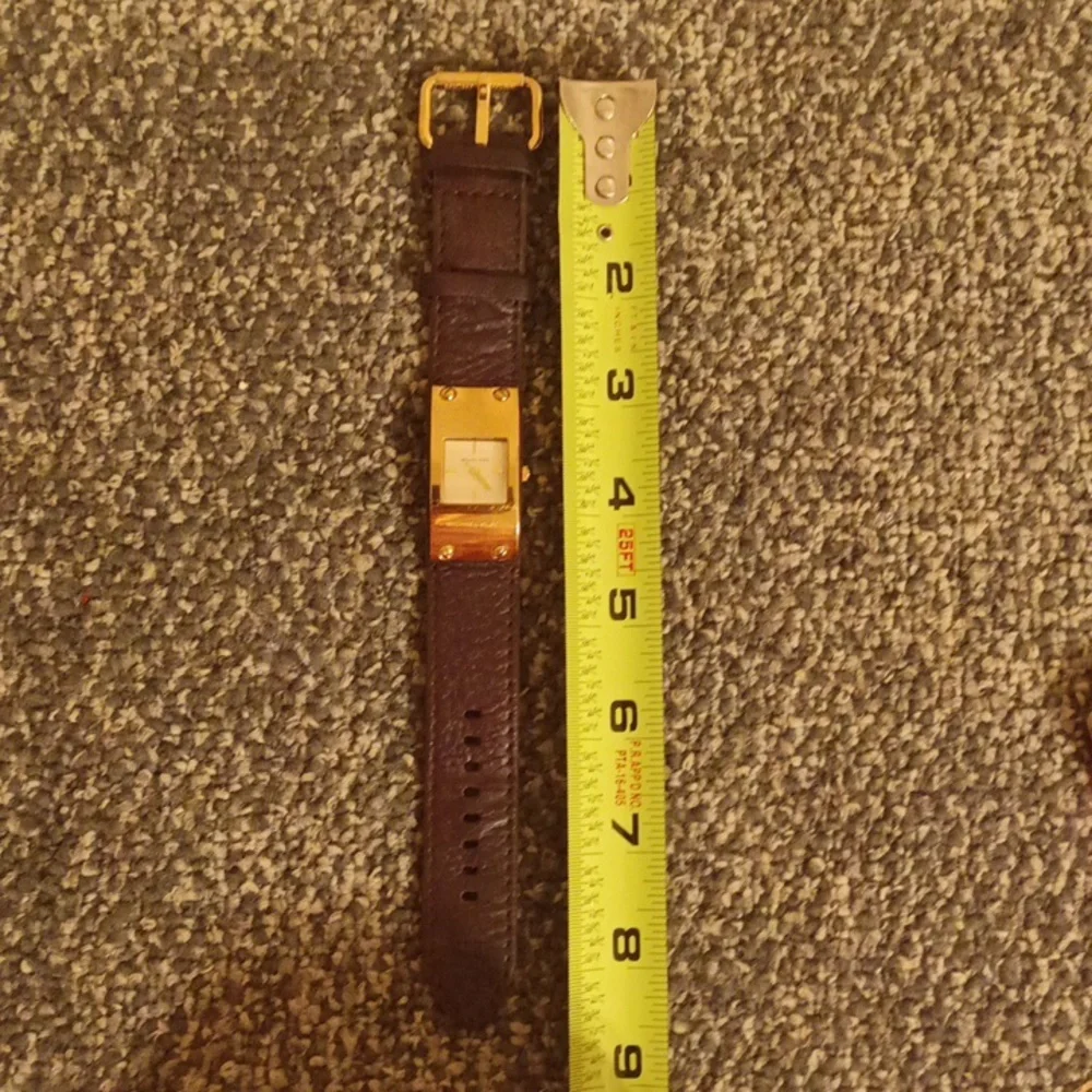 Michael Kors MK 2216 brown leather gold tone women's watch